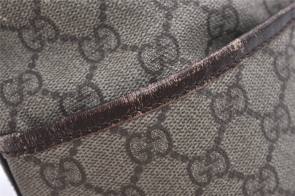 Authentic GUCCI Shoulder Cross Body Bag GG PVC Leather 141626 Brown 1553J