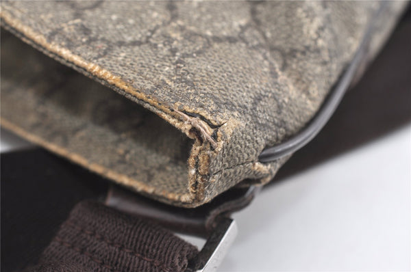 Authentic GUCCI Shoulder Cross Body Bag GG PVC Leather 141626 Brown 1553J