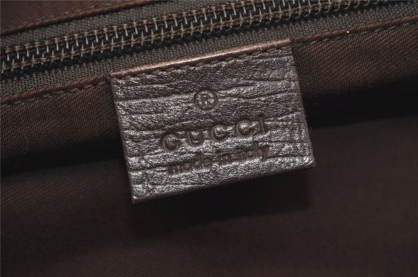 Authentic GUCCI Shoulder Cross Body Bag GG PVC Leather 141626 Brown 1553J