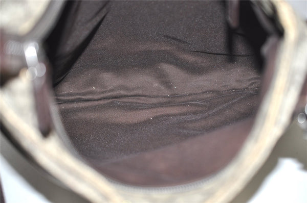 Authentic GUCCI Shoulder Cross Body Bag GG PVC Leather 141626 Brown 1553J