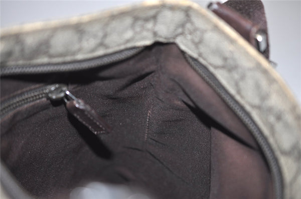 Authentic GUCCI Shoulder Cross Body Bag GG PVC Leather 141626 Brown 1553J