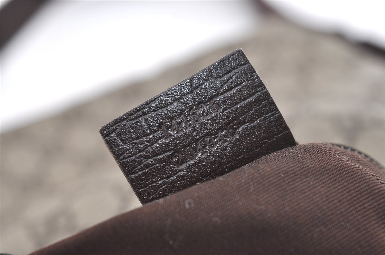 Authentic GUCCI Shoulder Cross Body Bag GG PVC Leather 141626 Brown 1553J