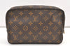 Auth Louis Vuitton Monogram Trousse Toilette 23 Clutch Hand Bag M47524 LV 1553K