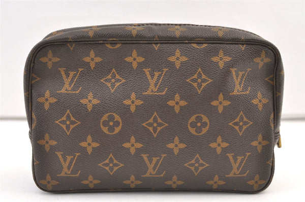 Auth Louis Vuitton Monogram Trousse Toilette 23 Clutch Hand Bag M47524 LV 1553K