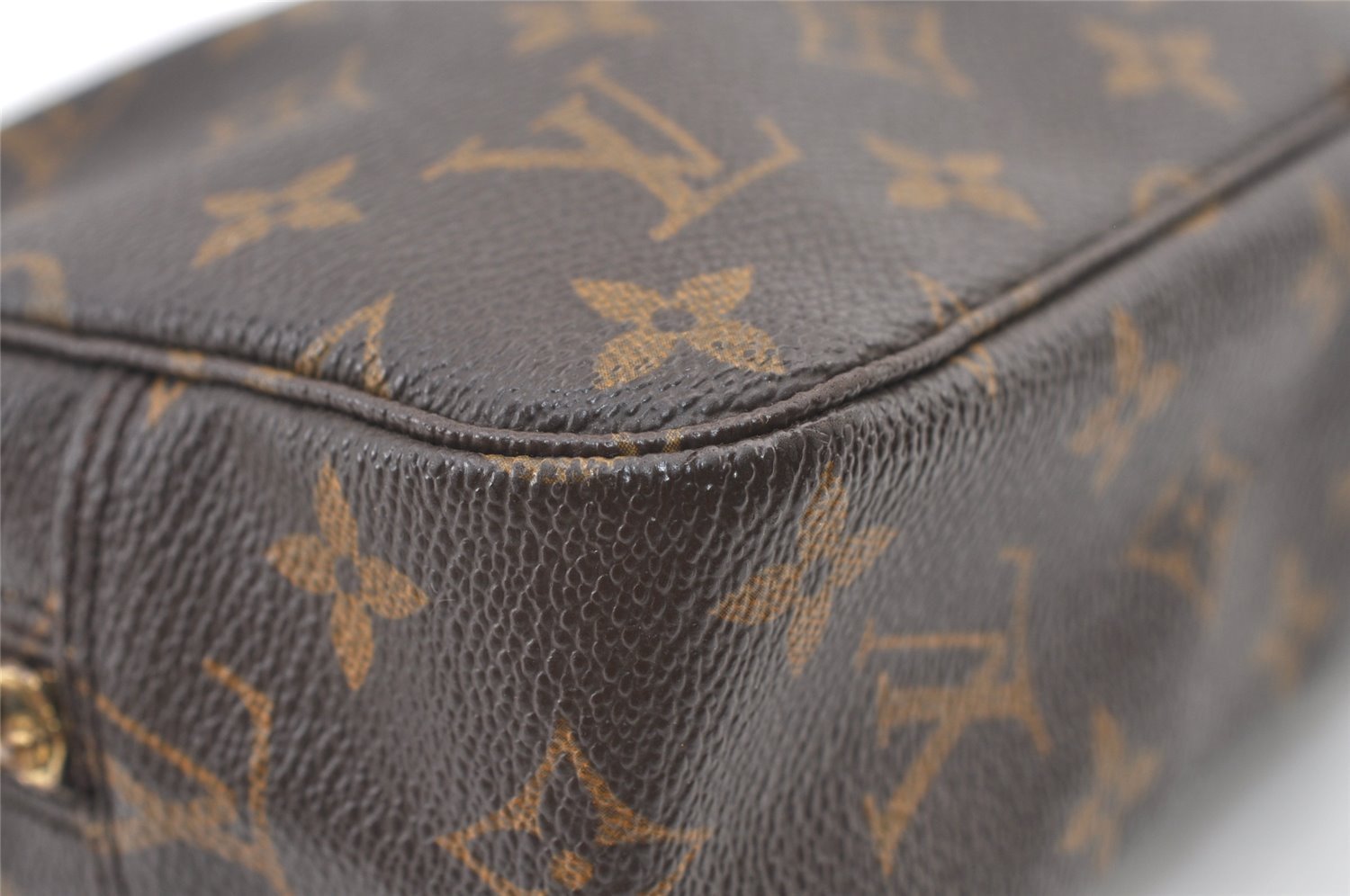 Auth Louis Vuitton Monogram Trousse Toilette 23 Clutch Hand Bag M47524 LV 1553K
