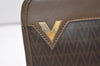 Authentic MARIO VALENTINO V Logo Clutch Hand Bag PVC Leather Brown 1554J