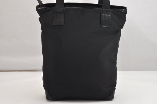 Authentic GUCCI Vintage Shoulder Tote Bag Nylon Leather 0190373 Black 1554K