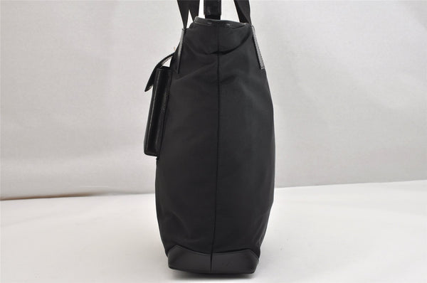 Authentic GUCCI Vintage Shoulder Tote Bag Nylon Leather 0190373 Black 1554K