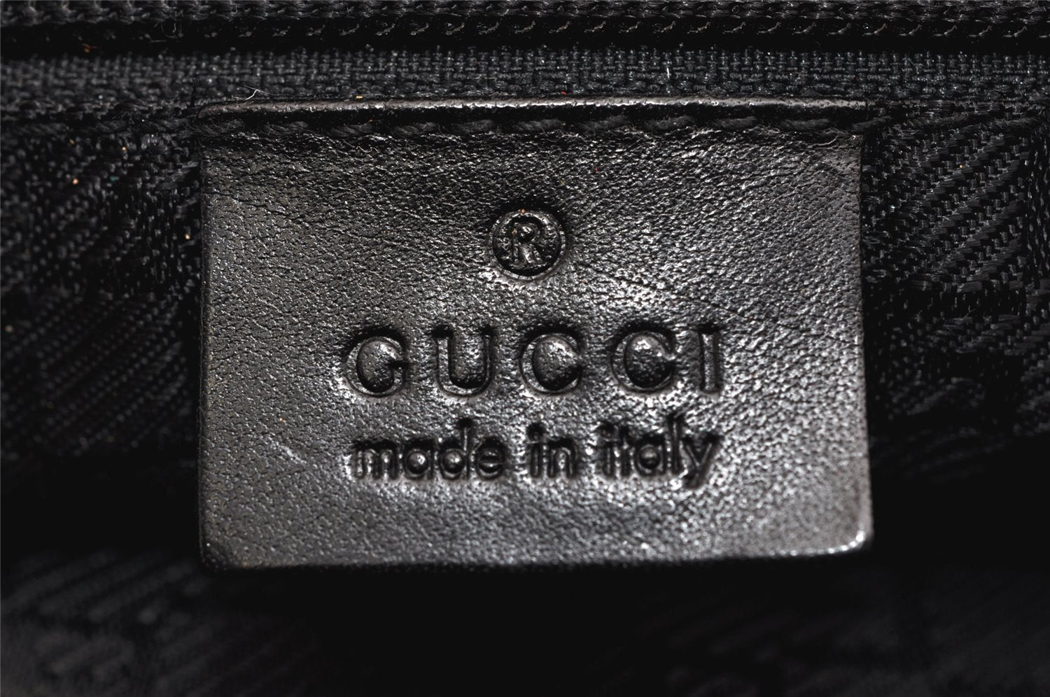 Authentic GUCCI Vintage Shoulder Tote Bag Nylon Leather 0190373 Black 1554K
