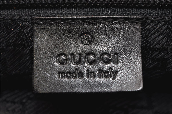 Authentic GUCCI Vintage Shoulder Tote Bag Nylon Leather 0190373 Black 1554K