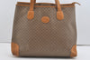 Authentic GUCCI Vintage Micro GG PVC Leather Shoulder Tote Bag Brown Junk 1555J