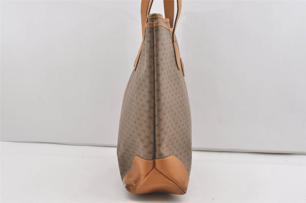 Authentic GUCCI Vintage Micro GG PVC Leather Shoulder Tote Bag Brown Junk 1555J