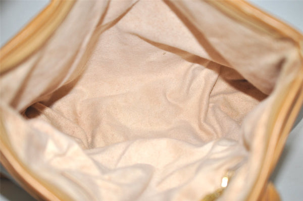 Authentic GUCCI Vintage Micro GG PVC Leather Shoulder Tote Bag Brown Junk 1555J