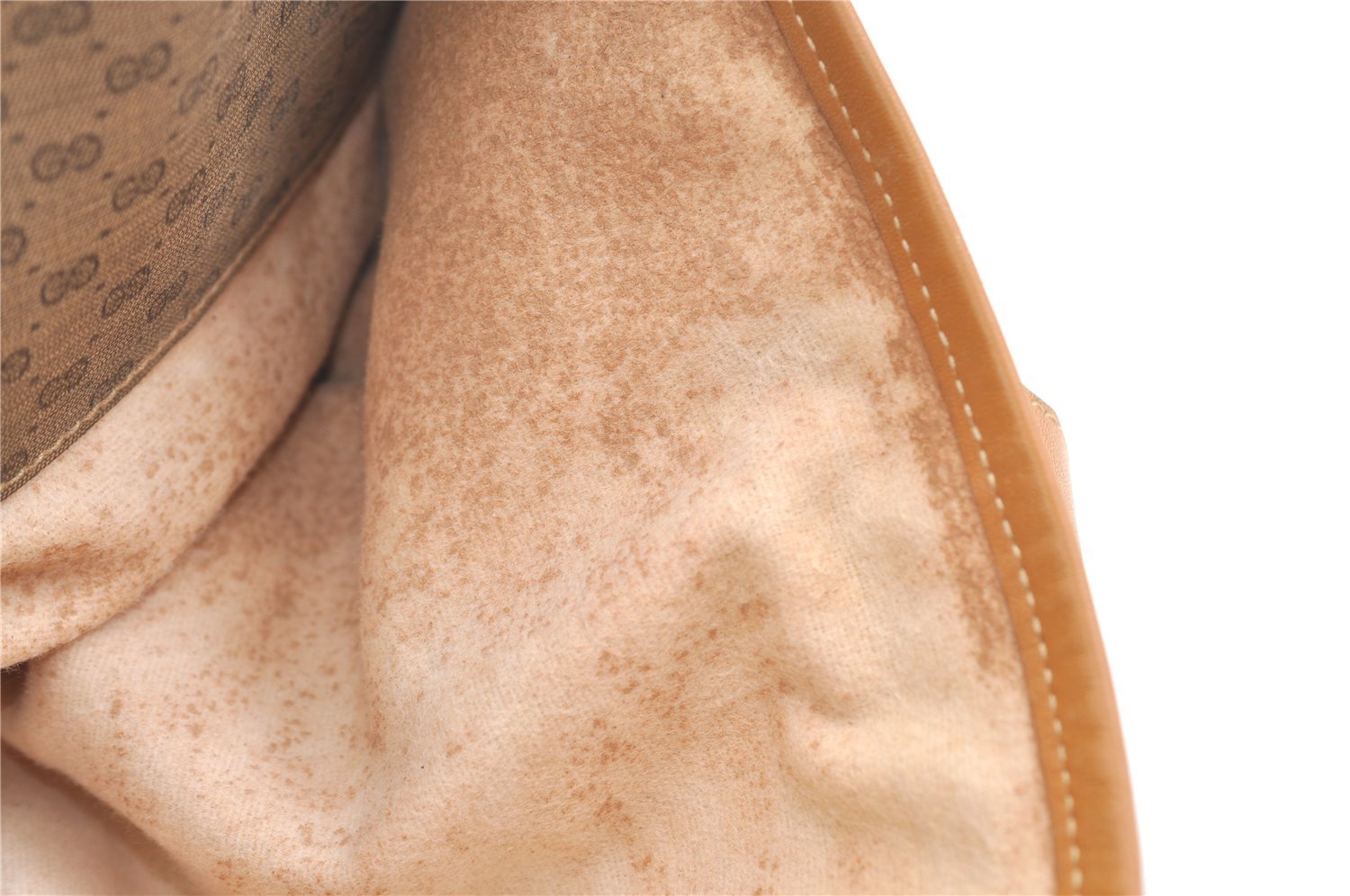 Authentic GUCCI Vintage Micro GG PVC Leather Shoulder Tote Bag Brown Junk 1555J