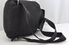 Authentic PRADA Vintage Nylon Leather Drawstring Backpack Black 1555K
