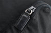 Authentic PRADA Vintage Nylon Leather Drawstring Backpack Black 1555K
