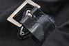 Authentic PRADA Vintage Nylon Leather Drawstring Backpack Black 1555K