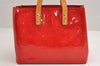 Authentic Louis Vuitton Vernis Reade PM Hand Bag Red M91088 LV 1556J