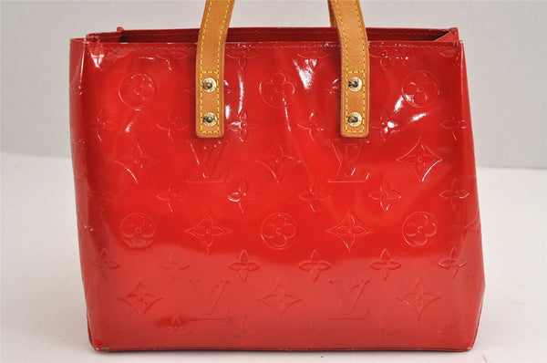 Authentic Louis Vuitton Vernis Reade PM Hand Bag Red M91088 LV 1556J