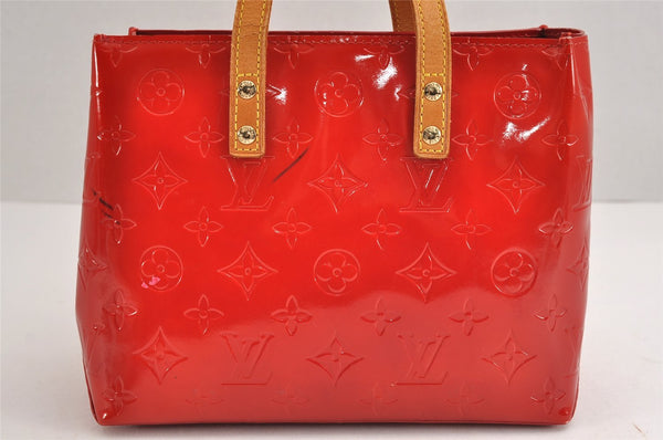 Authentic Louis Vuitton Vernis Reade PM Hand Bag Red M91088 LV 1556J