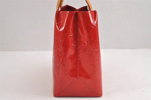 Authentic Louis Vuitton Vernis Reade PM Hand Bag Red M91088 LV 1556J