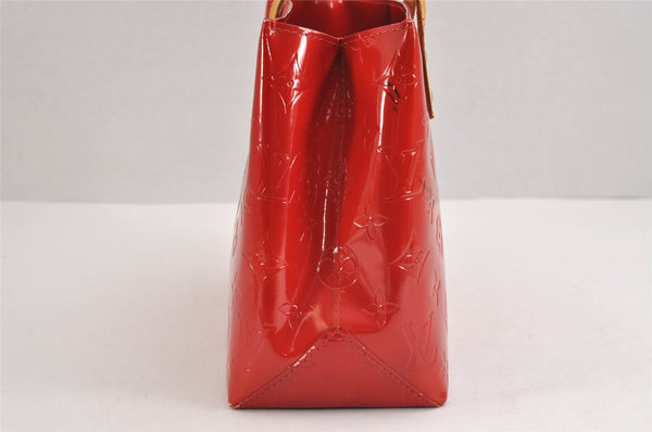 Authentic Louis Vuitton Vernis Reade PM Hand Bag Red M91088 LV 1556J