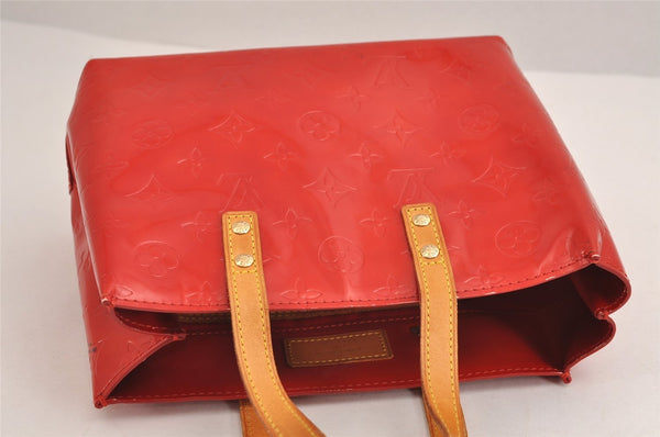 Authentic Louis Vuitton Vernis Reade PM Hand Bag Red M91088 LV 1556J