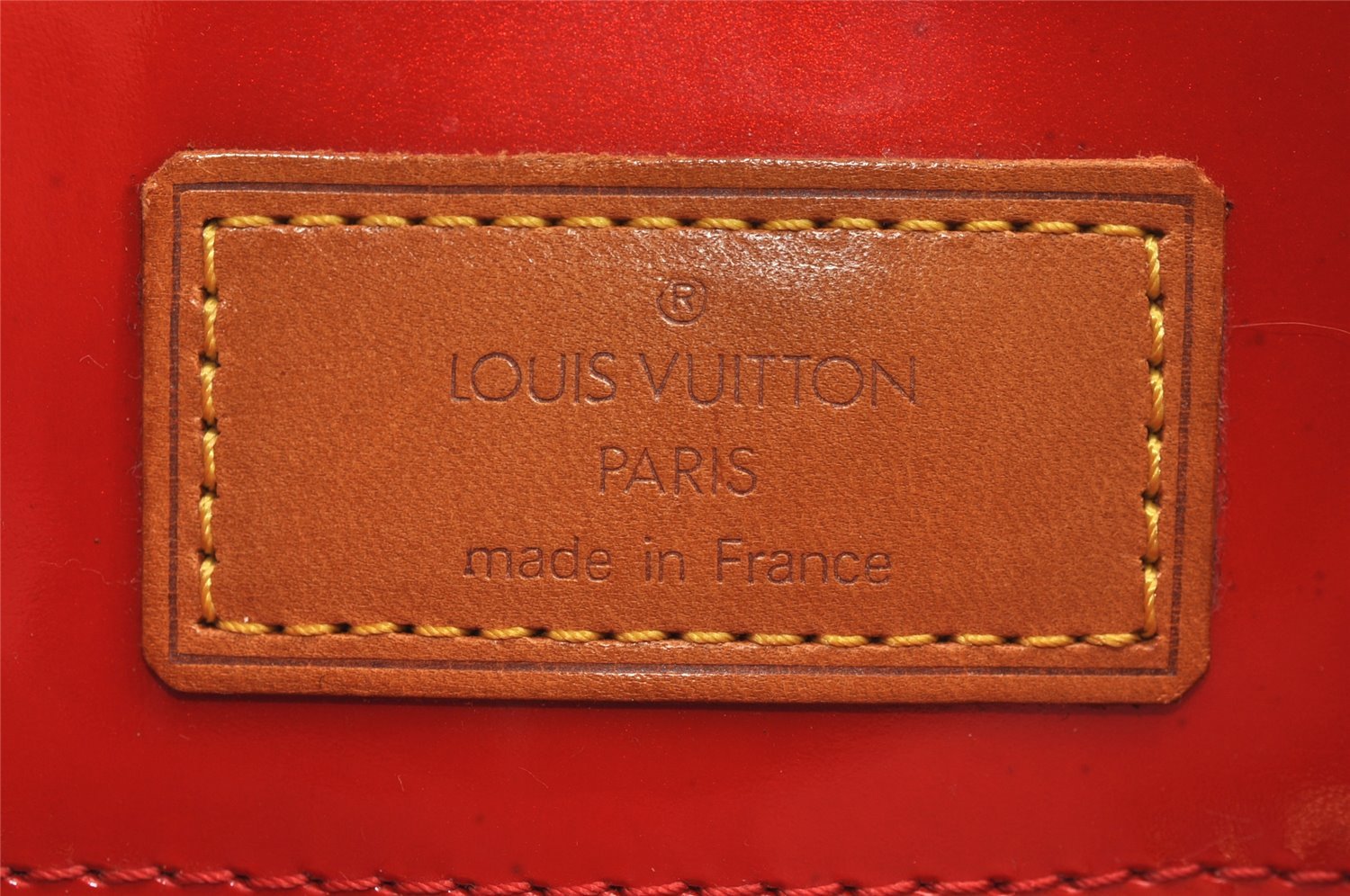 Authentic Louis Vuitton Vernis Reade PM Hand Bag Red M91088 LV 1556J