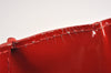 Authentic Louis Vuitton Vernis Reade PM Hand Bag Red M91088 LV 1556J