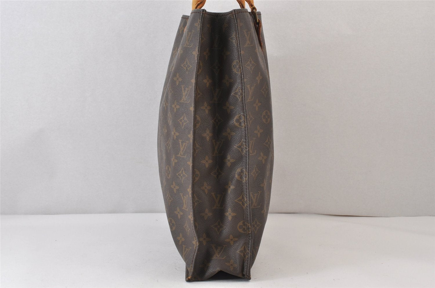 Authentic Louis Vuitton Monogram Sac Plat Hand Tote Bag Old Model LV 1556K