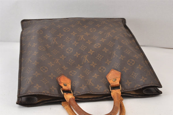 Authentic Louis Vuitton Monogram Sac Plat Hand Tote Bag Old Model LV 1556K