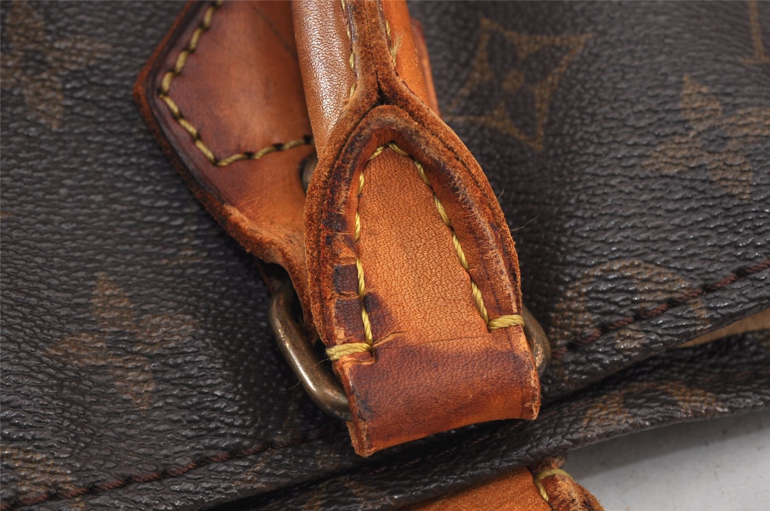 Authentic Louis Vuitton Monogram Sac Plat Hand Tote Bag Old Model LV 1556K