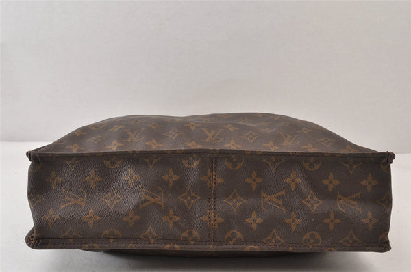 Authentic Louis Vuitton Monogram Sac Plat Hand Tote Bag Old Model LV 1556K