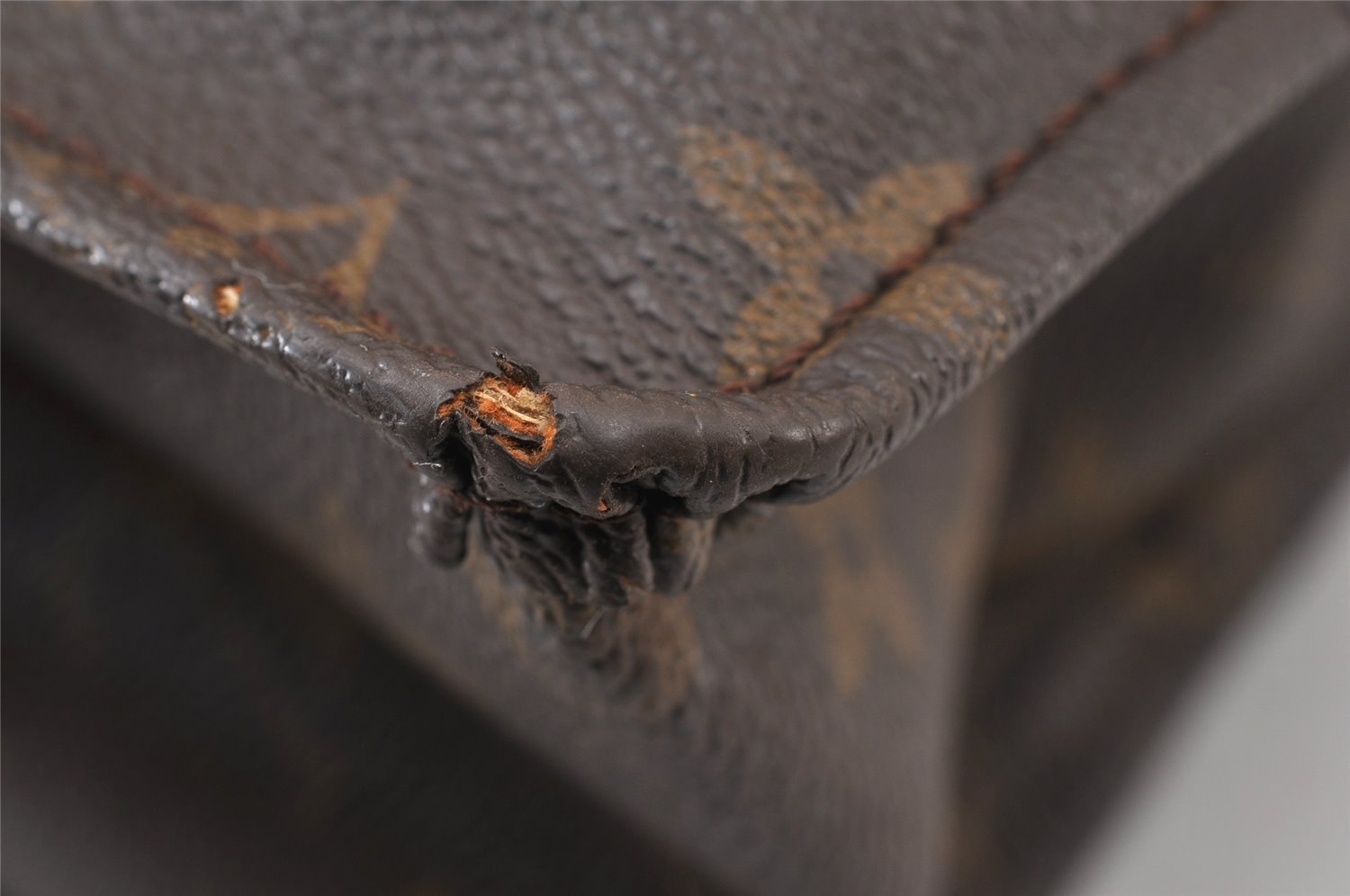 Authentic Louis Vuitton Monogram Sac Plat Hand Tote Bag Old Model LV 1556K