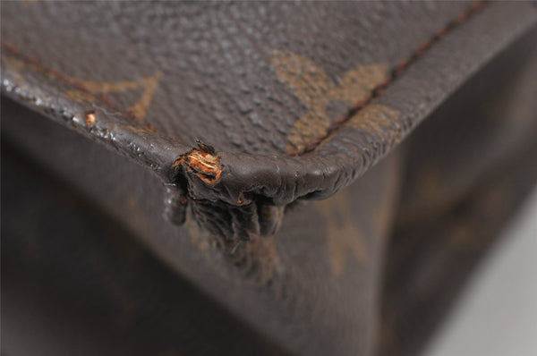 Authentic Louis Vuitton Monogram Sac Plat Hand Tote Bag Old Model LV 1556K