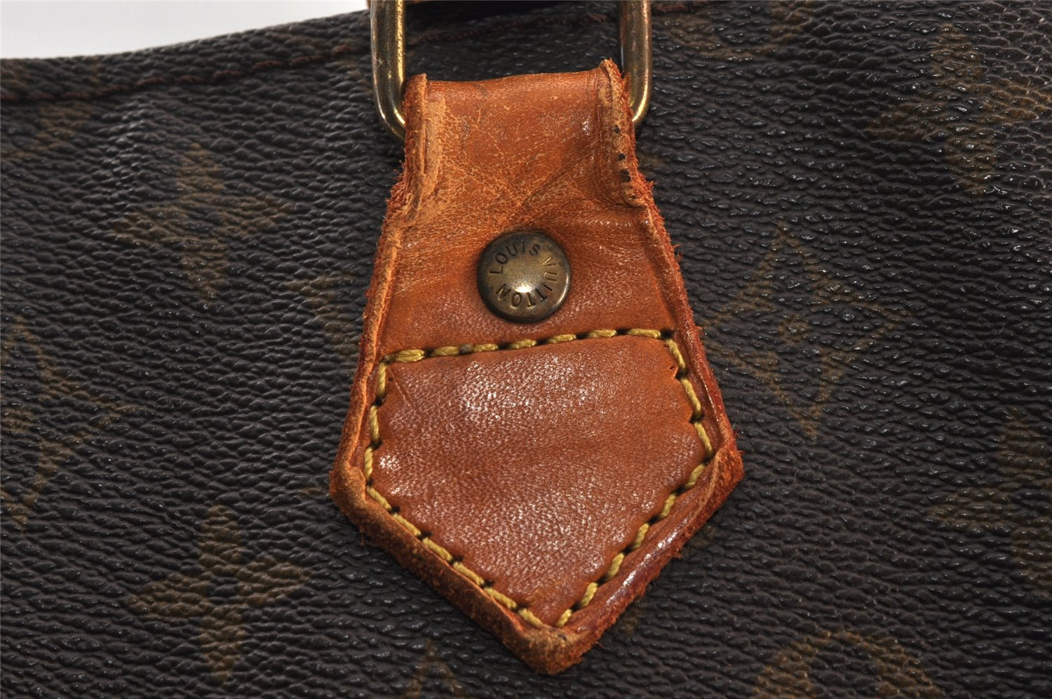 Authentic Louis Vuitton Monogram Sac Plat Hand Tote Bag Old Model LV 1556K