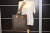 Authentic Louis Vuitton Monogram Sac Plat Hand Tote Bag Old Model LV 1556K