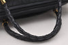 Authentic BOTTEGA VENETA Intrecciato Vintage Leather Hand Bag Black Junk 1557J