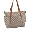 Authentic Louis Vuitton Damier Azur Totally MM Tote Bag N51262 LV 1558J