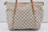 Authentic Louis Vuitton Damier Azur Totally MM Tote Bag N51262 LV 1558J