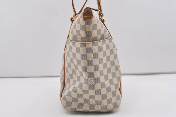 Authentic Louis Vuitton Damier Azur Totally MM Tote Bag N51262 LV 1558J