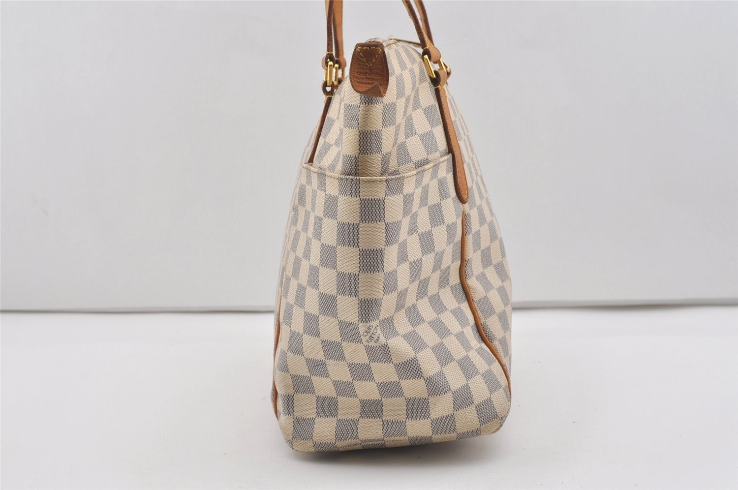 Authentic Louis Vuitton Damier Azur Totally MM Tote Bag N51262 LV 1558J