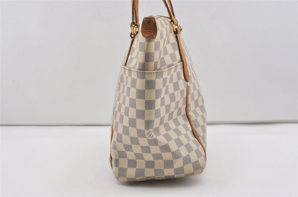 Authentic Louis Vuitton Damier Azur Totally MM Tote Bag N51262 LV 1558J