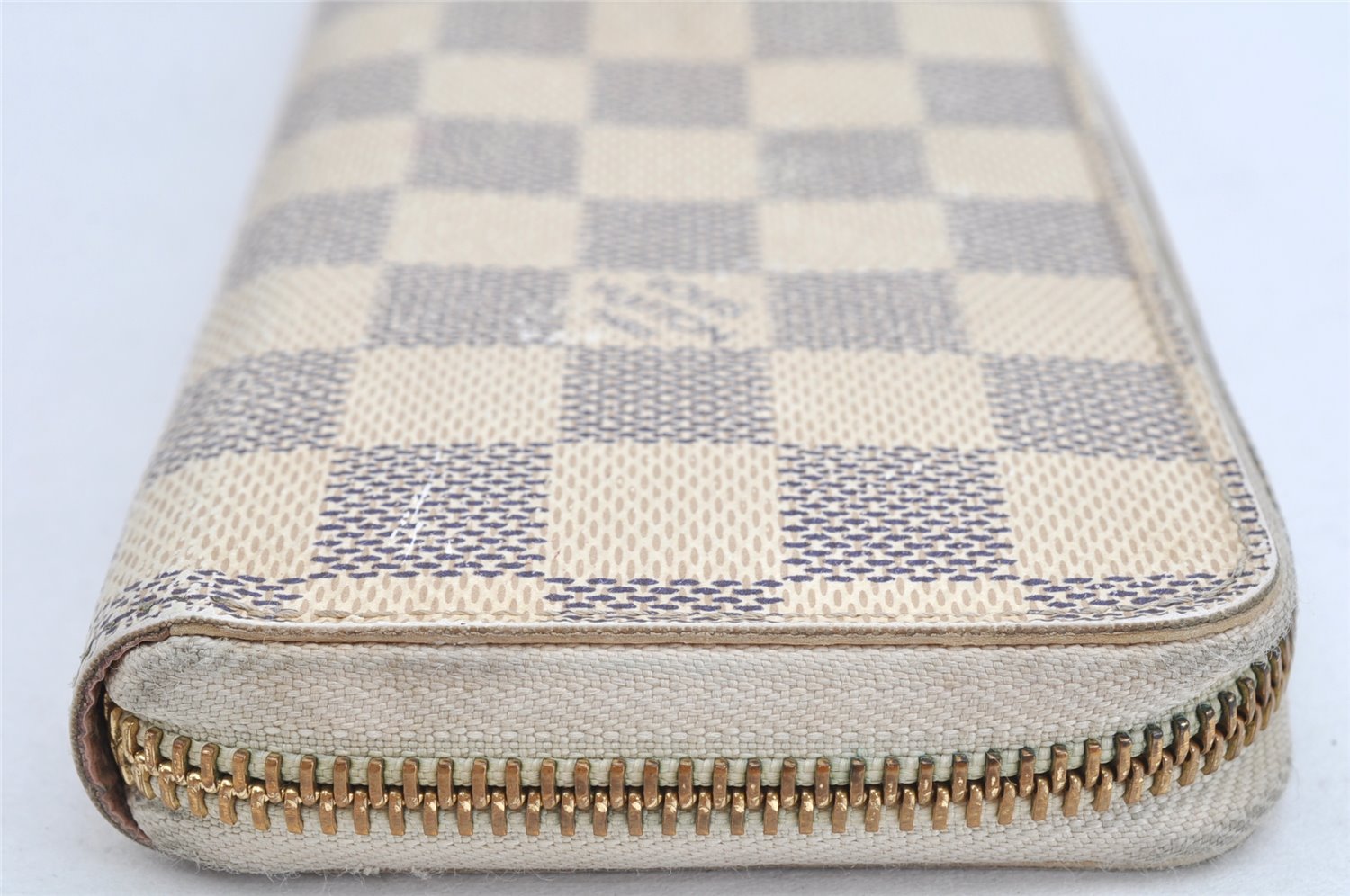 Authentic Louis Vuitton Damier Azur Portefeuille Clemence Wallet N61210 LV 1558K