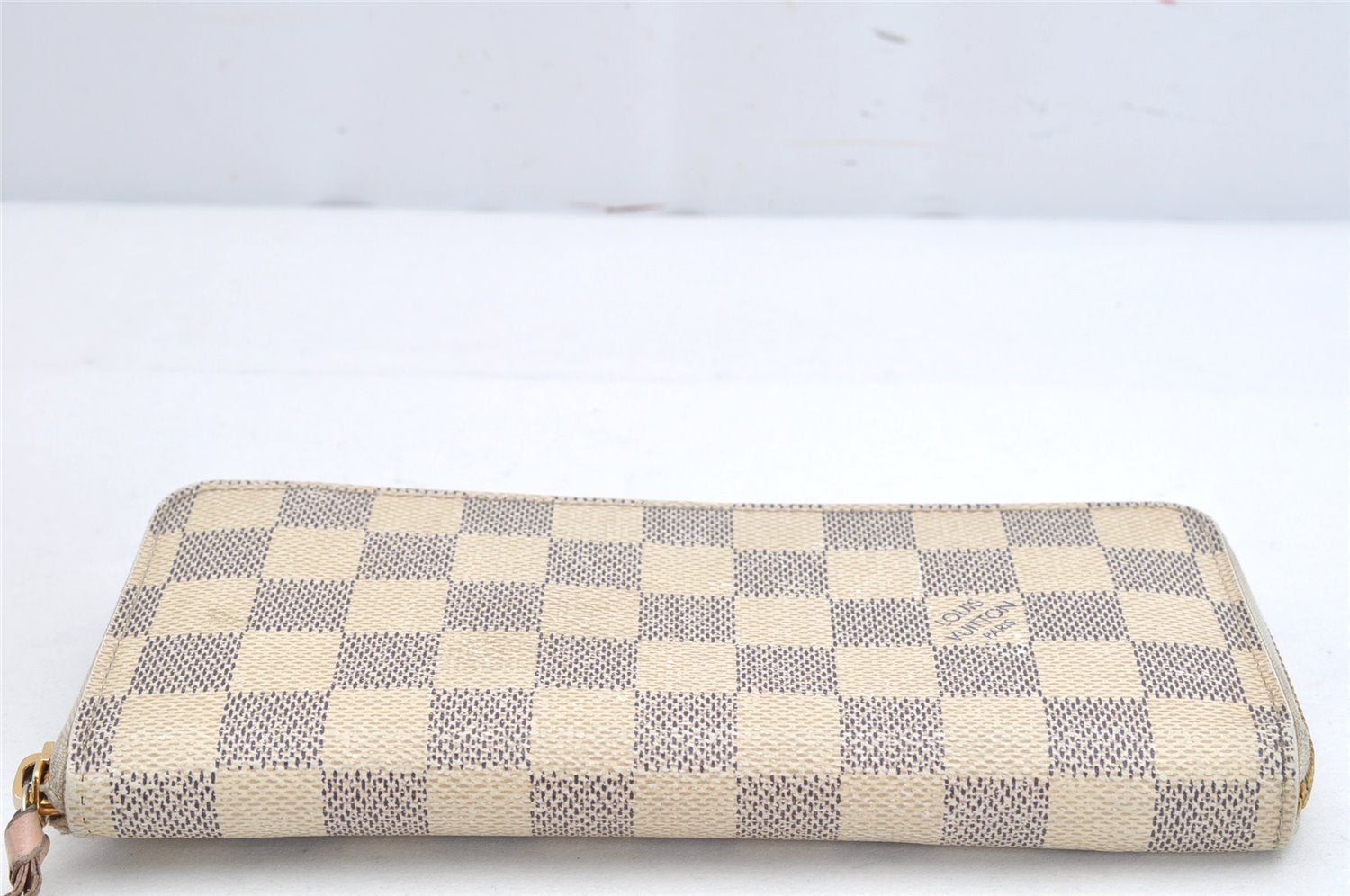 Authentic Louis Vuitton Damier Azur Portefeuille Clemence Wallet N61210 LV 1558K