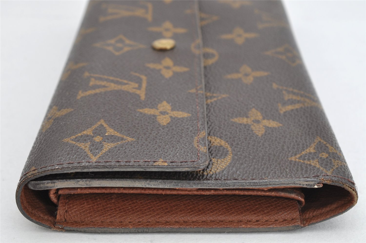 Authentic Louis Vuitton Monogram Porte Tresor International M61215 Wallet 1559K