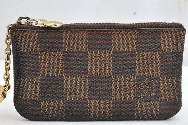 Authentic Louis Vuitton Damier Pochette Cles Coin Purse Case N62658 LV 1560K