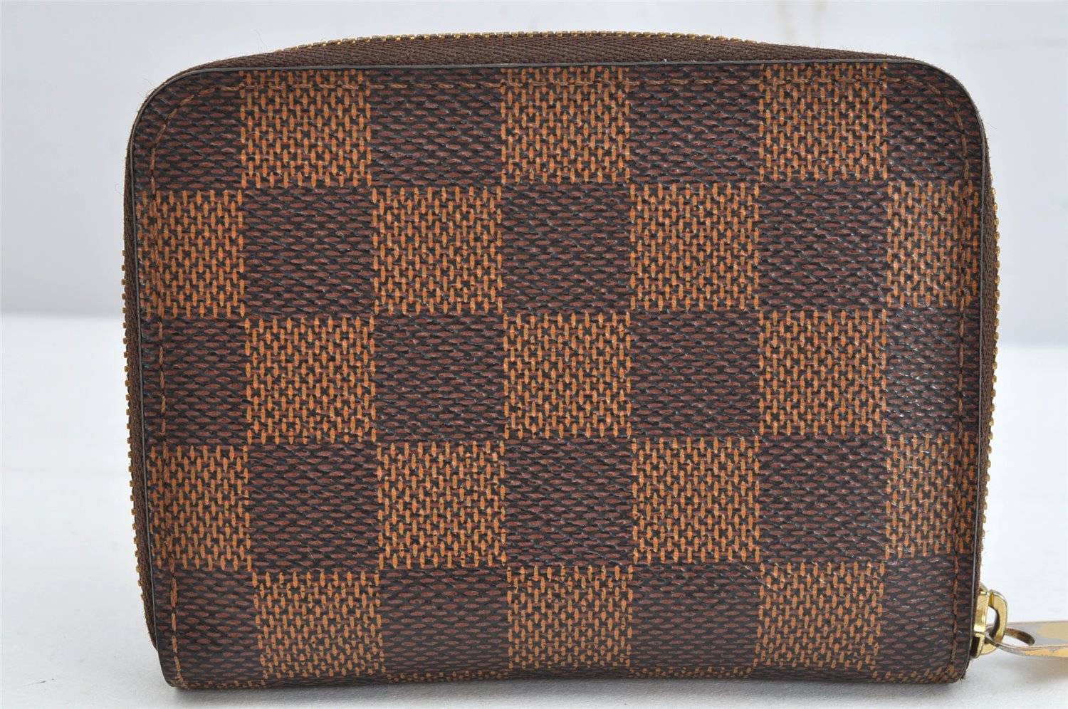 Authentic Louis Vuitton Damier Zippy Coin Purse Wallet N63070 LV 1563K