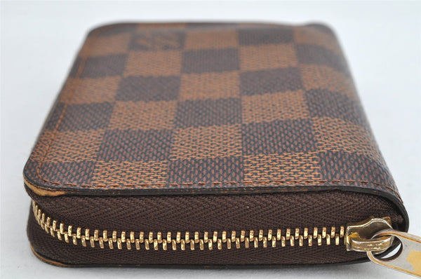 Authentic Louis Vuitton Damier Zippy Coin Purse Wallet N63070 LV 1563K