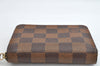 Authentic Louis Vuitton Damier Zippy Coin Purse Wallet N63070 LV 1563K